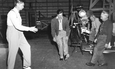 Buddy Ebsen working out ‘character’ movement with Walt Disney,
who often used the eccentrics for character inspiration.